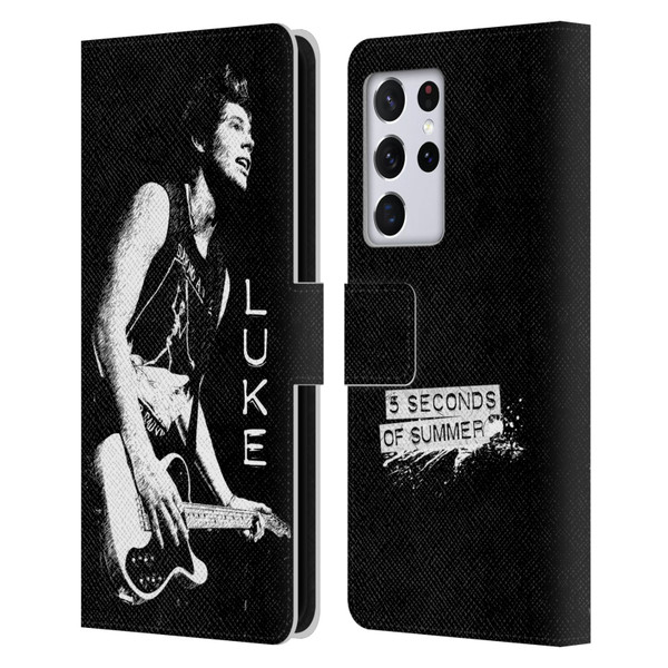 5 Seconds of Summer Solos BW Luke Leather Book Wallet Case Cover For Samsung Galaxy S21 Ultra 5G