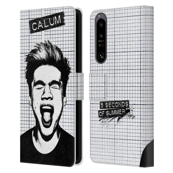 5 Seconds of Summer Solos Grained Calum Leather Book Wallet Case Cover For Sony Xperia 1 IV