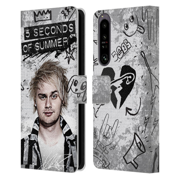 5 Seconds of Summer Solos Vandal Mikey Leather Book Wallet Case Cover For Sony Xperia 1 IV
