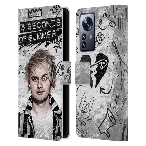 5 Seconds of Summer Solos Vandal Mikey Leather Book Wallet Case Cover For Xiaomi 12 Pro