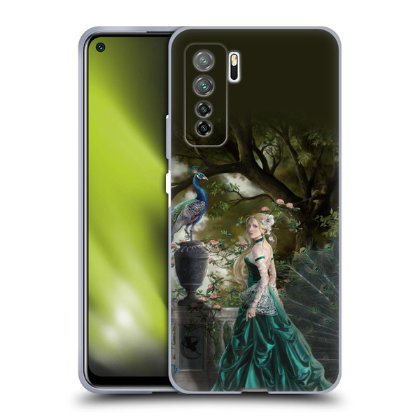 Nene Thomas Art Peacock & Princess In Emerald Soft Gel Case for Huawei Nova 7 SE/P40 Lite 5G