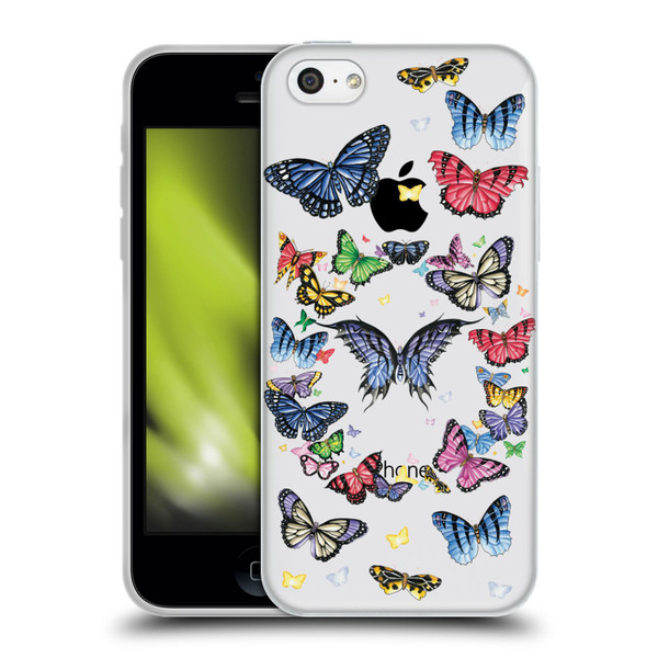 Nene Thomas Art Butterfly Pattern Soft Gel Case for Apple iPhone 5c