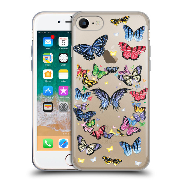 Nene Thomas Art Butterfly Pattern Soft Gel Case for Apple iPhone 7 / 8 / SE 2020 & 2022