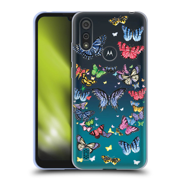 Nene Thomas Art Butterfly Pattern Soft Gel Case for Motorola Moto E6s (2020)