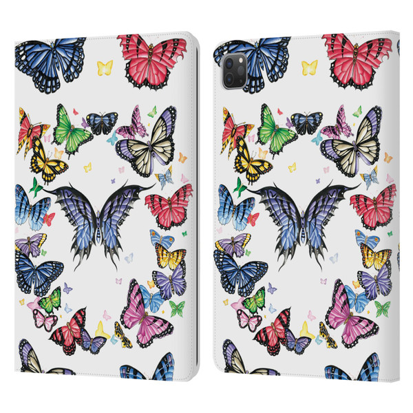 Nene Thomas Art Butterfly Pattern Leather Book Wallet Case Cover For Apple iPad Pro 11 2020 / 2021 / 2022