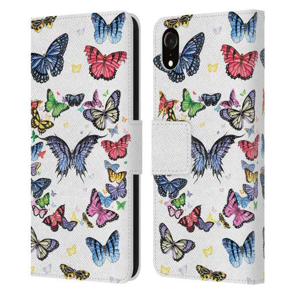 Nene Thomas Art Butterfly Pattern Leather Book Wallet Case Cover For Apple iPhone XR
