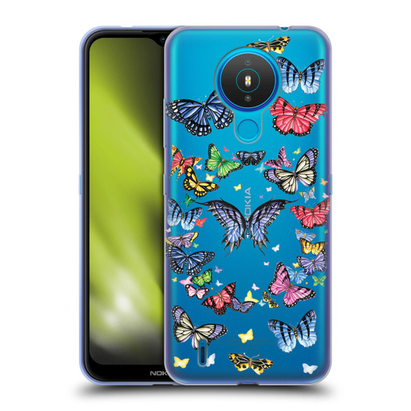Nene Thomas Art Butterfly Pattern Soft Gel Case for Nokia 1.4