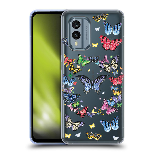 Nene Thomas Art Butterfly Pattern Soft Gel Case for Nokia X30