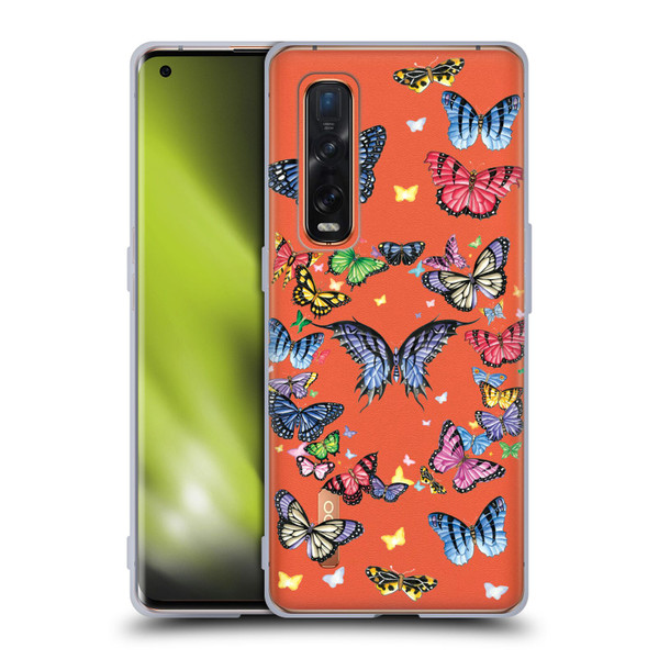 Nene Thomas Art Butterfly Pattern Soft Gel Case for OPPO Find X2 Pro 5G