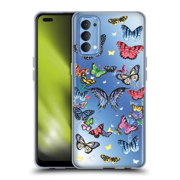Nene Thomas Art Butterfly Pattern Soft Gel Case for OPPO Reno 4 5G