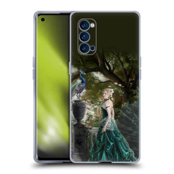 Nene Thomas Art Peacock & Princess In Emerald Soft Gel Case for OPPO Reno 4 Pro 5G