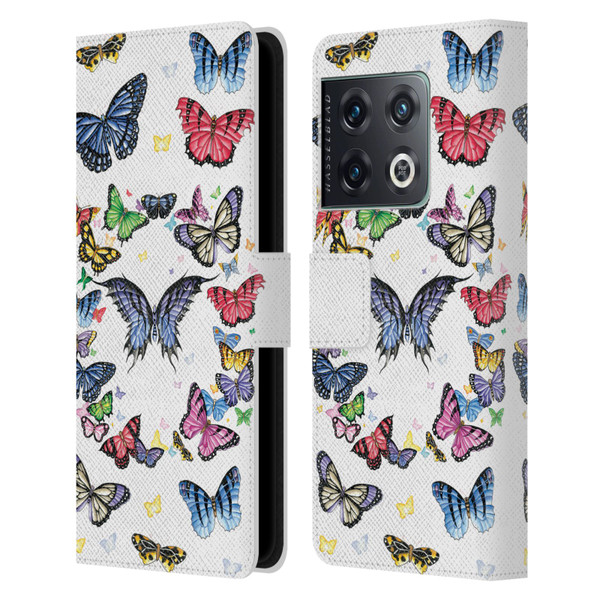 Nene Thomas Art Butterfly Pattern Leather Book Wallet Case Cover For OnePlus 10 Pro