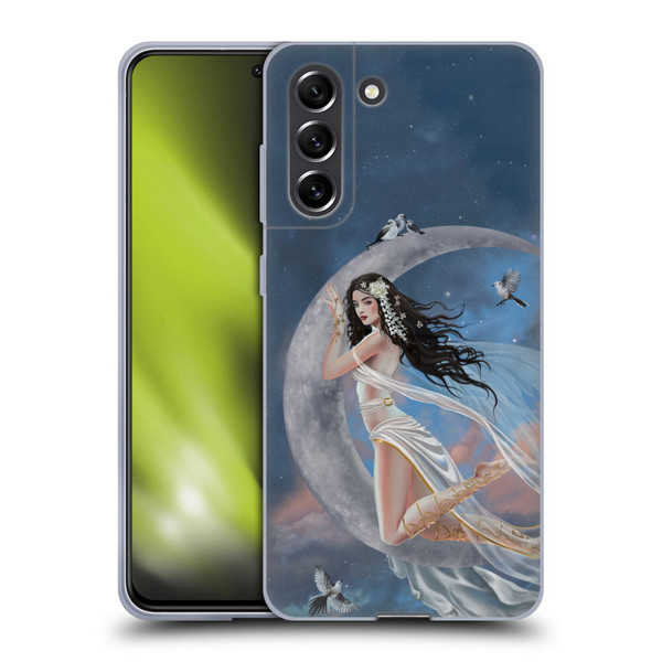 Nene Thomas Art Moon Lullaby Soft Gel Case for Samsung Galaxy S21 FE 5G