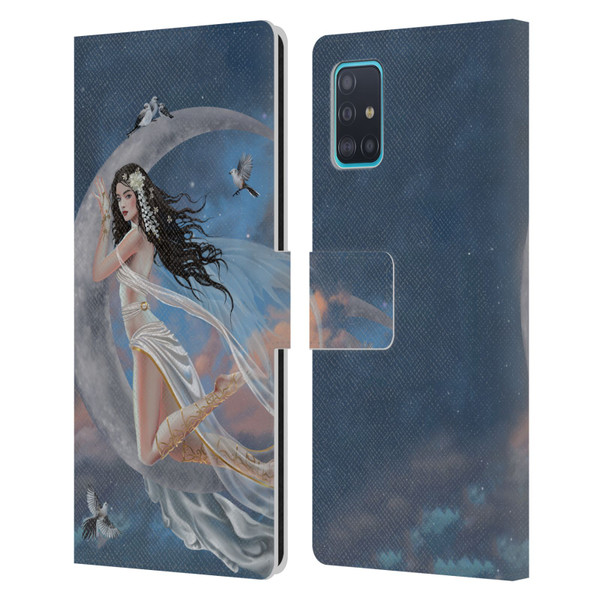 Nene Thomas Art Moon Lullaby Leather Book Wallet Case Cover For Samsung Galaxy A51 (2019)