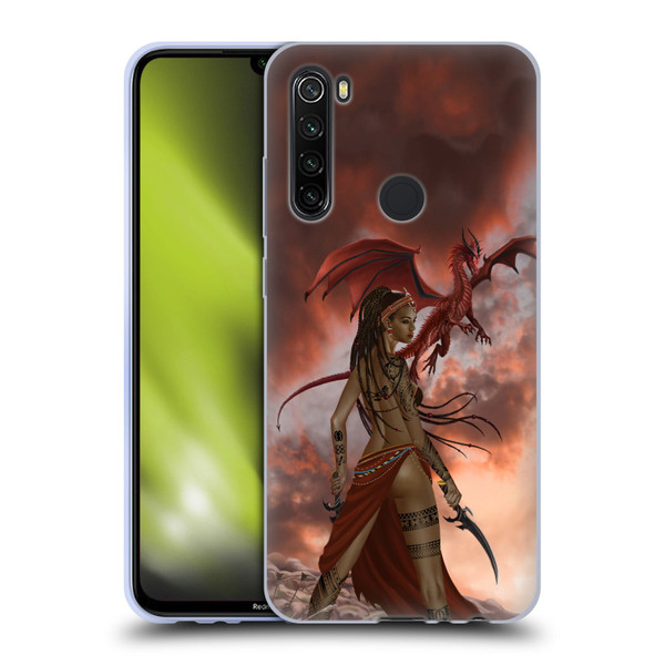 Nene Thomas Art African Warrior Woman & Dragon Soft Gel Case for Xiaomi Redmi Note 8T