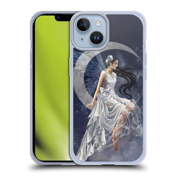 Nene Thomas Crescents Winter Frost Fairy On Moon Soft Gel Case for Apple iPhone 14