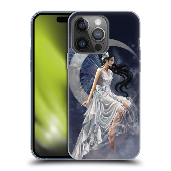 Nene Thomas Crescents Winter Frost Fairy On Moon Soft Gel Case for Apple iPhone 14 Pro