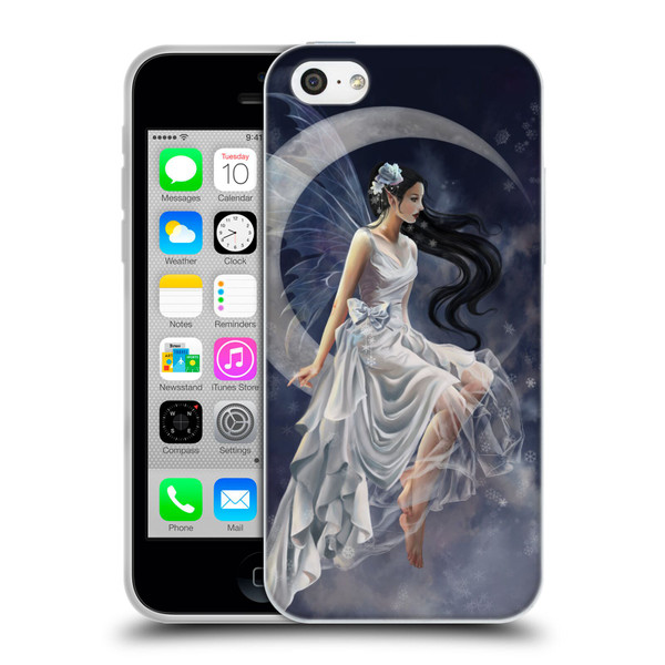 Nene Thomas Crescents Winter Frost Fairy On Moon Soft Gel Case for Apple iPhone 5c