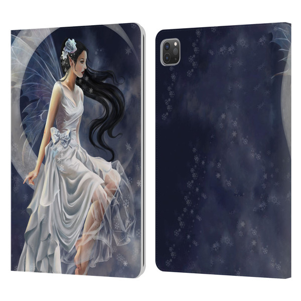 Nene Thomas Crescents Winter Frost Fairy On Moon Leather Book Wallet Case Cover For Apple iPad Pro 11 2020 / 2021 / 2022