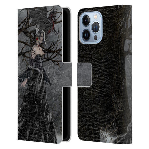 Nene Thomas Deep Forest Queen Gothic Fairy With Dragon Leather Book Wallet Case Cover For Apple iPhone 13 Pro Max