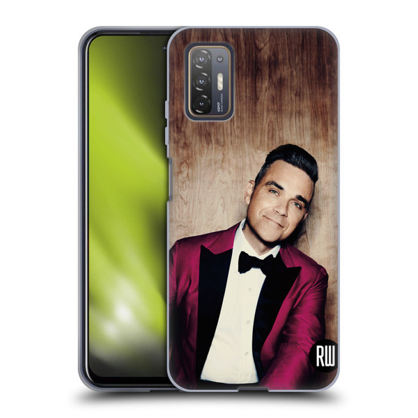 Robbie Williams Calendar Magenta Tux Soft Gel Case for HTC Desire 21 Pro 5G
