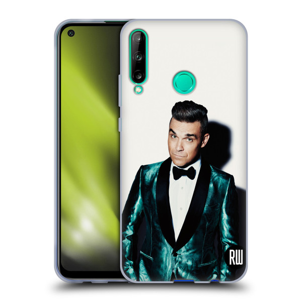 Robbie Williams Calendar White Background Soft Gel Case for Huawei P40 lite E