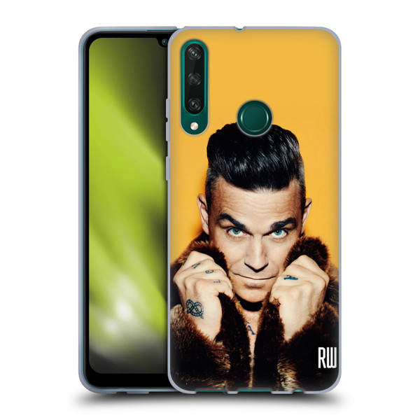 Robbie Williams Calendar Fur Coat Soft Gel Case for Huawei Y6p