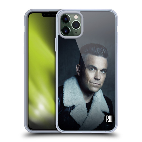 Robbie Williams Calendar Leather Jacket Soft Gel Case for Apple iPhone 11 Pro Max