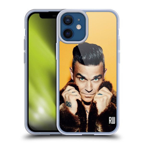Robbie Williams Calendar Fur Coat Soft Gel Case for Apple iPhone 12 Mini