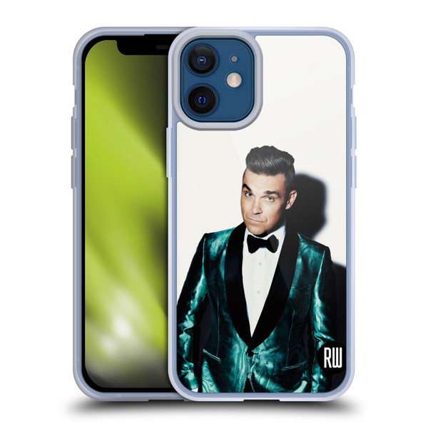 Robbie Williams Calendar White Background Soft Gel Case for Apple iPhone 12 Mini