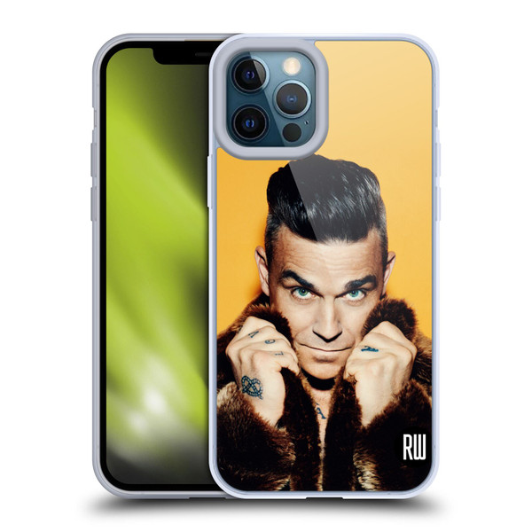 Robbie Williams Calendar Fur Coat Soft Gel Case for Apple iPhone 12 Pro Max