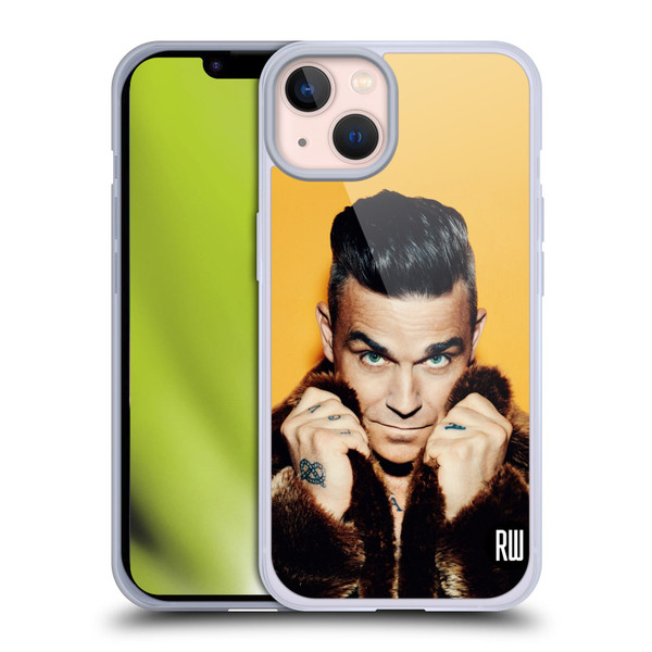 Robbie Williams Calendar Fur Coat Soft Gel Case for Apple iPhone 13