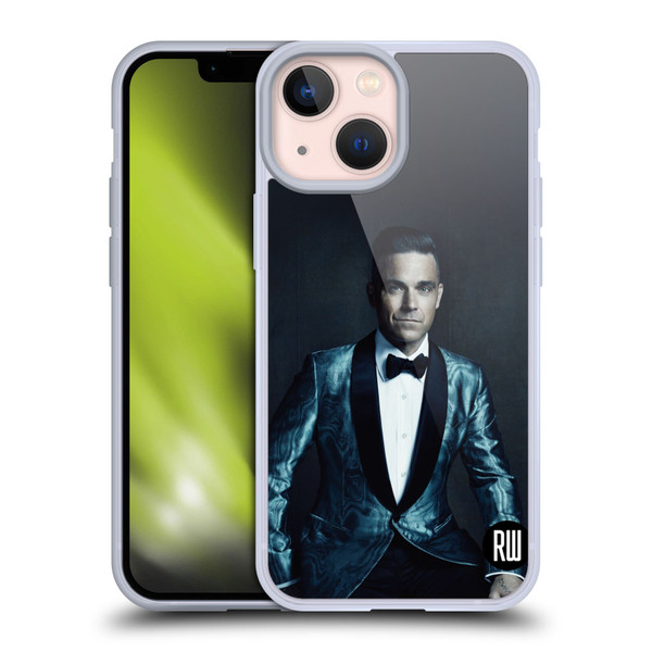 Robbie Williams Calendar Dark Background Soft Gel Case for Apple iPhone 13 Mini