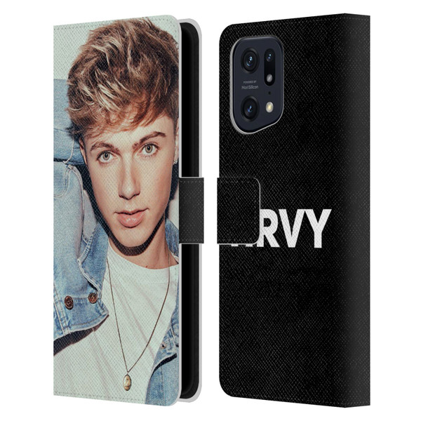 HRVY Graphics Calendar 4 Leather Book Wallet Case Cover For OPPO Find X5