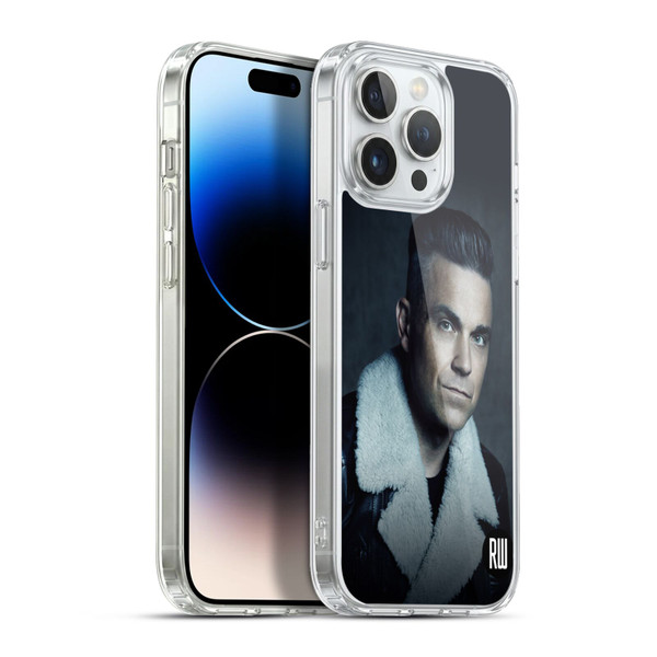 Robbie Williams Calendar Leather Jacket Soft Gel Case for Apple iPhone 13 Pro Max & MagSafe