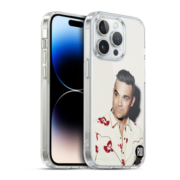 Robbie Williams Calendar Floral Shirt Soft Gel Case for Apple iPhone 13 Pro & MagSafe