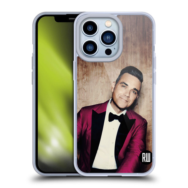 Robbie Williams Calendar Magenta Tux Soft Gel Case for Apple iPhone 13 Pro
