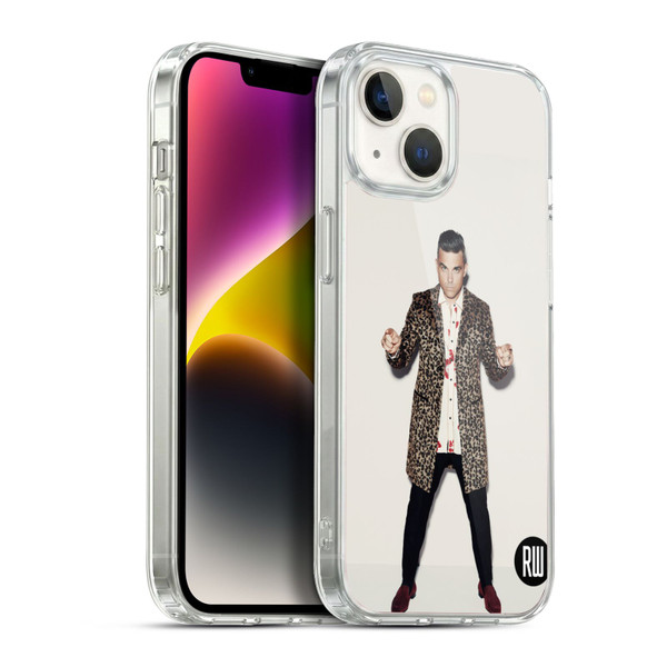 Robbie Williams Calendar Animal Print Coat Soft Gel Case for Apple iPhone 14