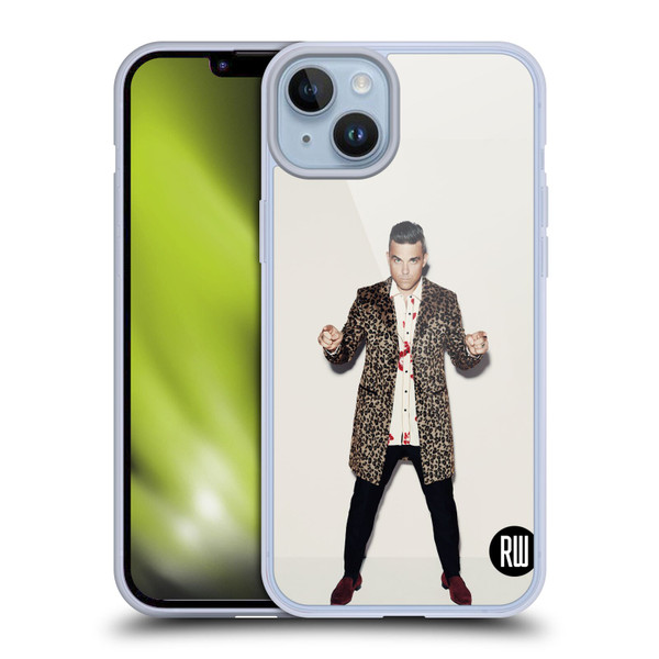 Robbie Williams Calendar Animal Print Coat Soft Gel Case for Apple iPhone 14 Plus