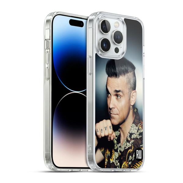 Robbie Williams Calendar Love Tattoo Soft Gel Case for Apple iPhone 14 Pro Max & MagSafe
