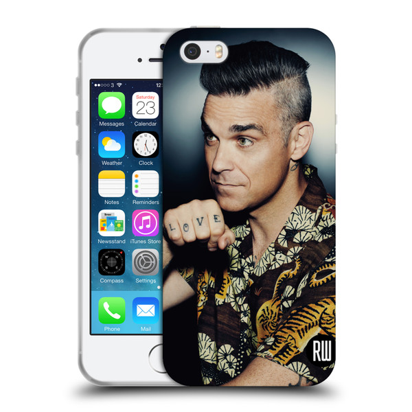 Robbie Williams Calendar Love Tattoo Soft Gel Case for Apple iPhone 5 / 5s / iPhone SE 2016