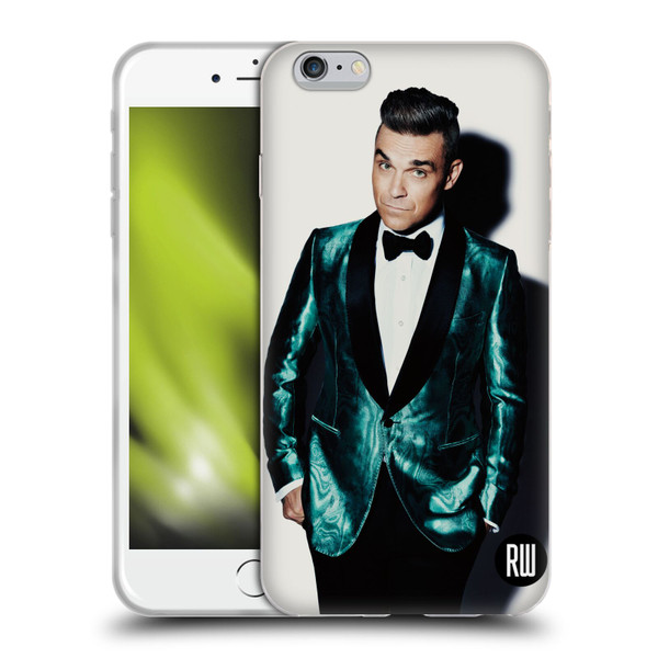 Robbie Williams Calendar White Background Soft Gel Case for Apple iPhone 6 Plus / iPhone 6s Plus