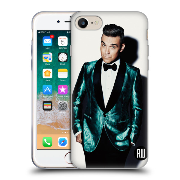 Robbie Williams Calendar White Background Soft Gel Case for Apple iPhone 7 / 8 / SE 2020 & 2022