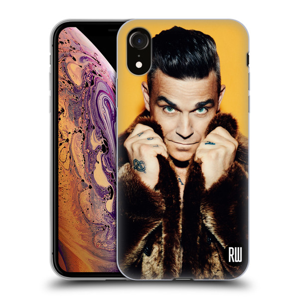 Robbie Williams Calendar Fur Coat Soft Gel Case for Apple iPhone XR