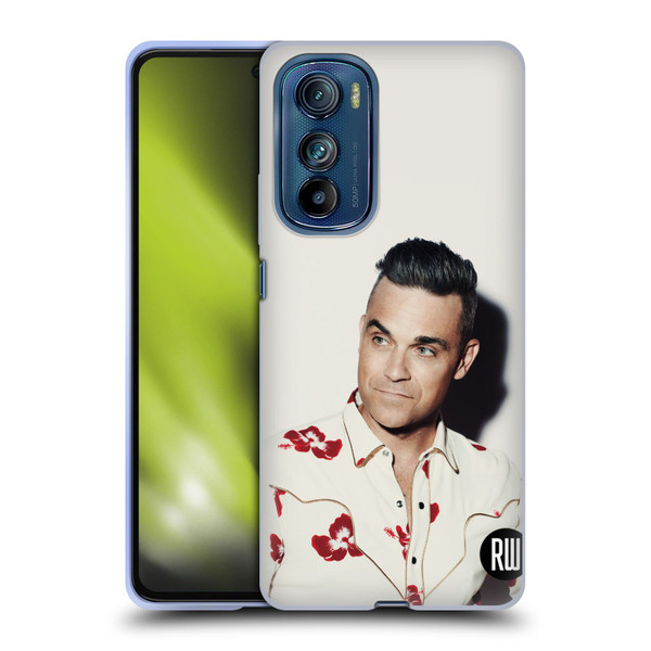 Robbie Williams Calendar Floral Shirt Soft Gel Case for Motorola Edge 30