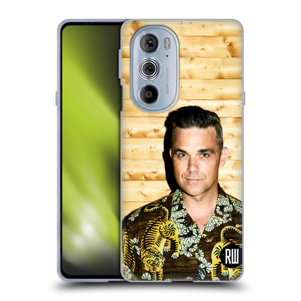 Robbie Williams Calendar Tiger Print Shirt Soft Gel Case for Motorola Edge X30