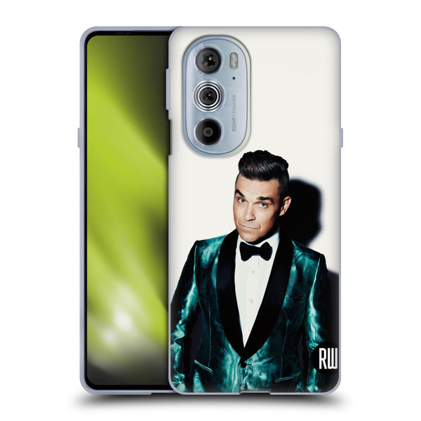 Robbie Williams Calendar White Background Soft Gel Case for Motorola Edge X30