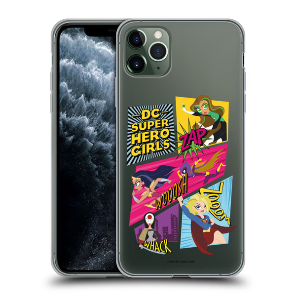 DC Super Hero Girls Characters Composed Art 2 Soft Gel Case for Apple iPhone 11 Pro Max