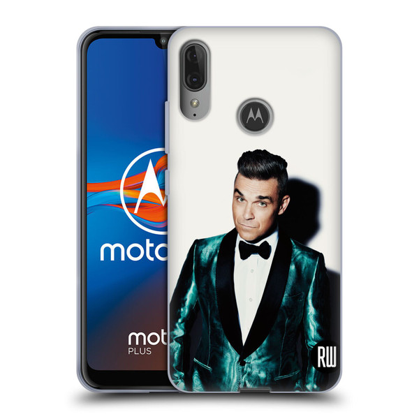 Robbie Williams Calendar White Background Soft Gel Case for Motorola Moto E6 Plus