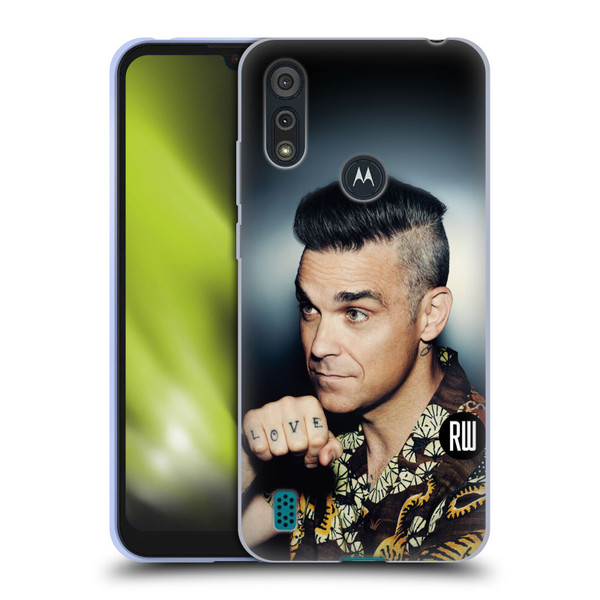 Robbie Williams Calendar Love Tattoo Soft Gel Case for Motorola Moto E6s (2020)